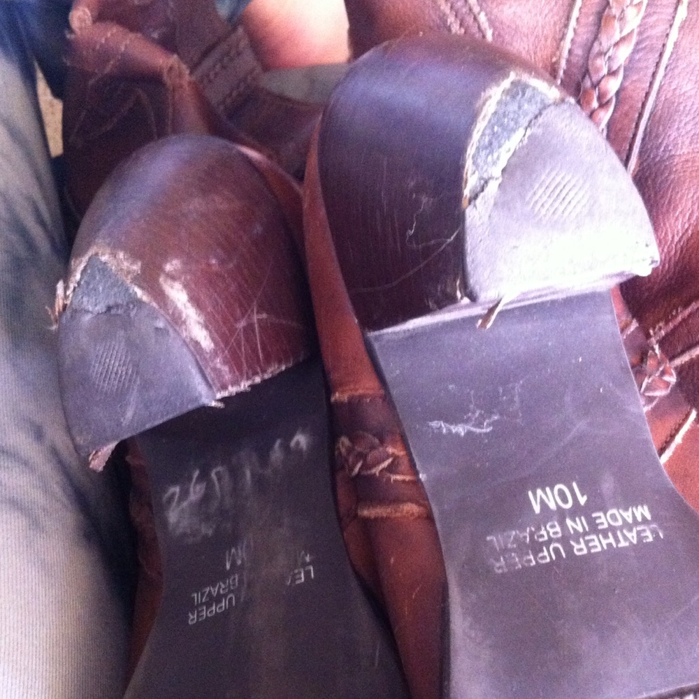 COPY - Brown leather cowboy boots! Reduced! - Picture 3 of 4